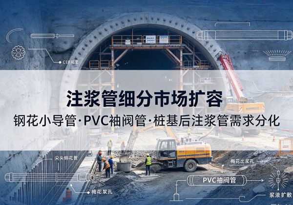 全南注浆管细分市场扩容，隧道钢花小导管、PVC 袖阀管、桩基后注浆管需求分化